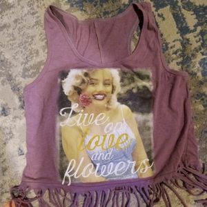 Purple Marilyn Monroe crop top
